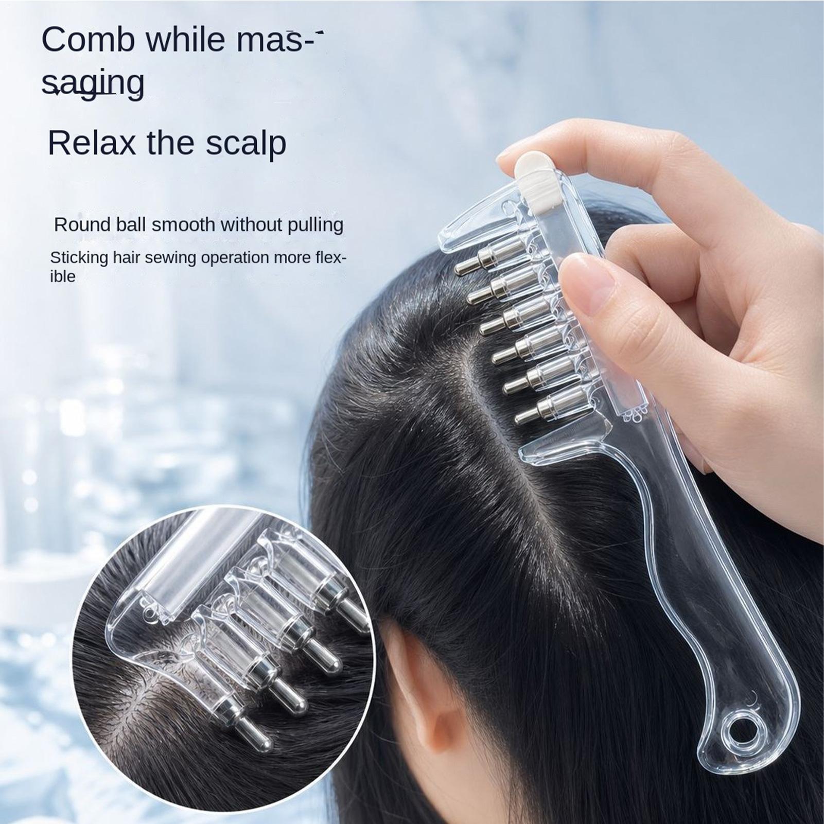 Hair Care Guide - مشط شفاف محمول لتطبيق السائل على