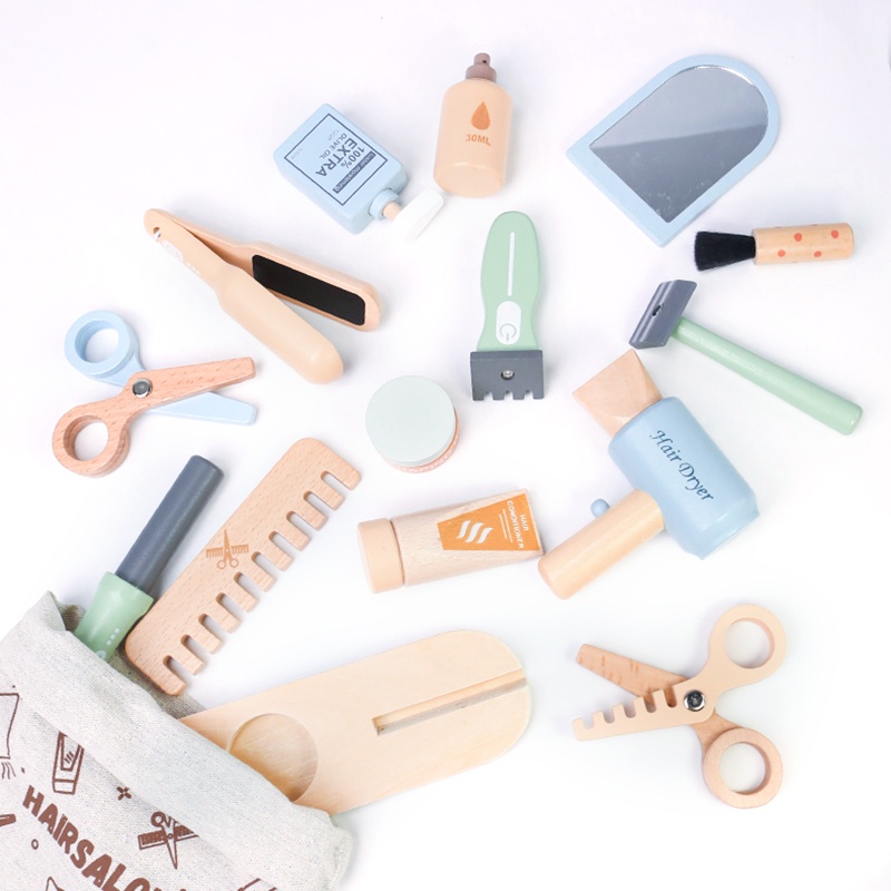 Hair Care Gift - مجموعة أدوات مكياج خشبية لتصفيف الشعر،