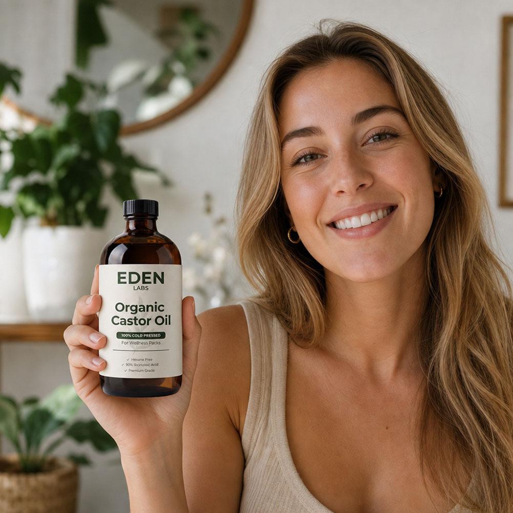 زيت الخروع العضوي من إيدن لابس - مراجعة Castor Oil Cold Press وسعره