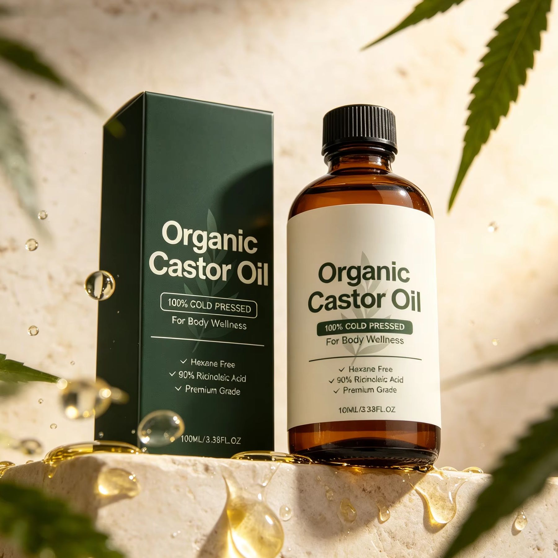 زيت الخروع العضوي المعصور على  - مراجعة Castor Oil Cold Press وسعره