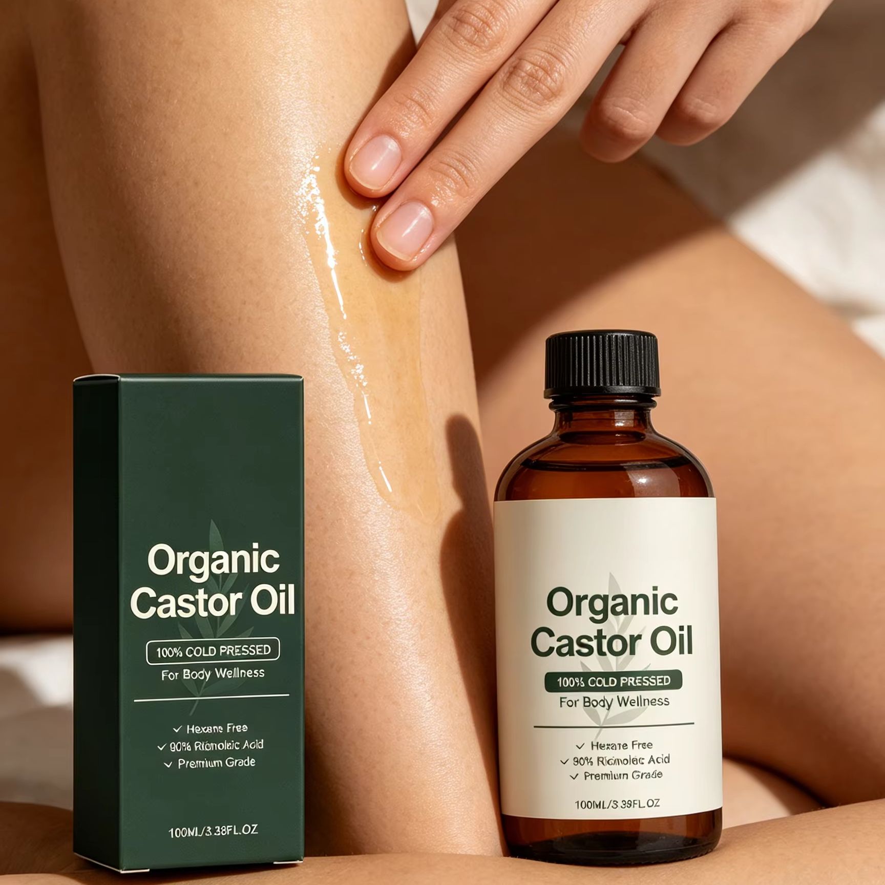 زيت الخروع العضوي المعصور على  - مراجعة Castor Oil Cold Press وسعره