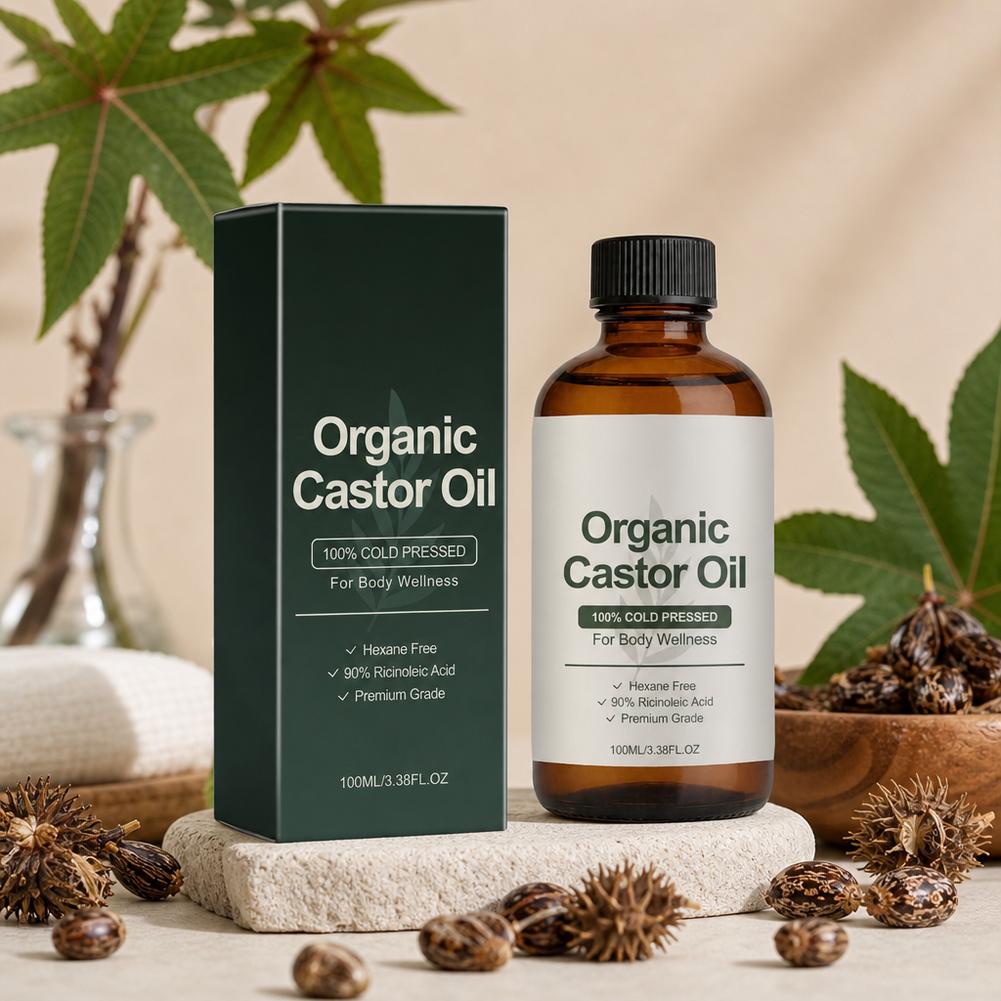 زيت الخروع العضوي للجسم، مرطب، - مراجعة Castor Oil Cold Press وسعره