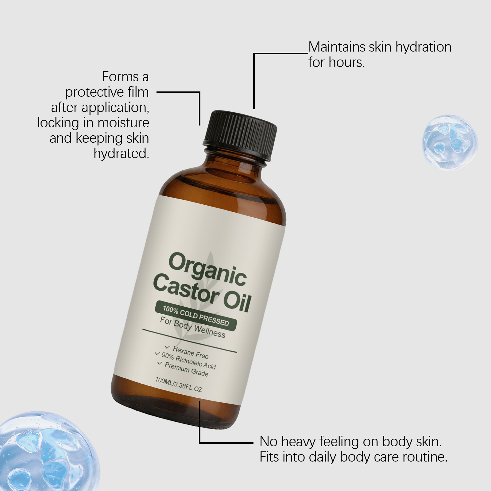 زيت الخروع العضوي المعصور على  - مراجعة Castor Oil Cold Press وسعره